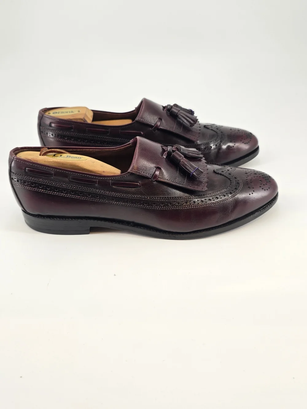 Allen Edmonds Burgundy Tassel Kiltie Wingtip Loafers